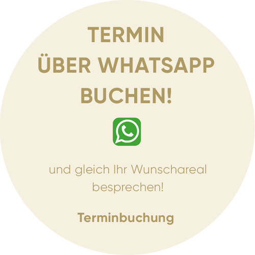 Termin via Whattsapp buchen und Wunschareal aussuchen!